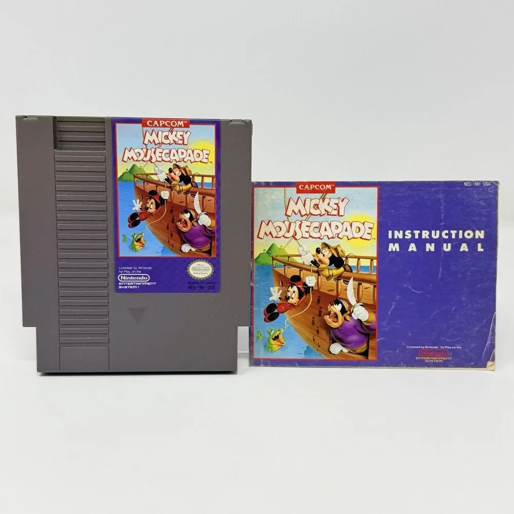 Disney Mickey Mousecapade Nintendo Entertainment System NES Cart Manual Tested